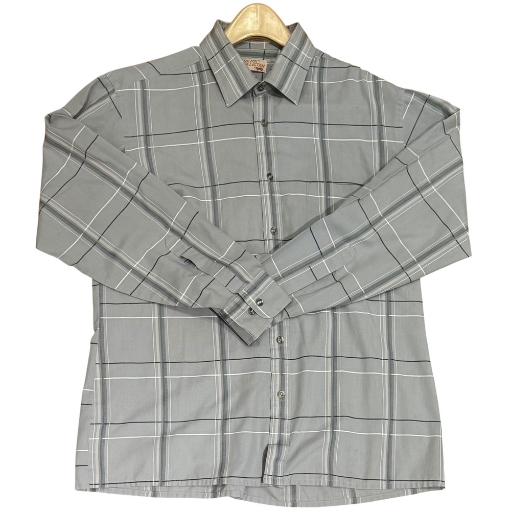 The Fox Collection Plaid Button Down Shirt Single Needle Tailored Mens Large